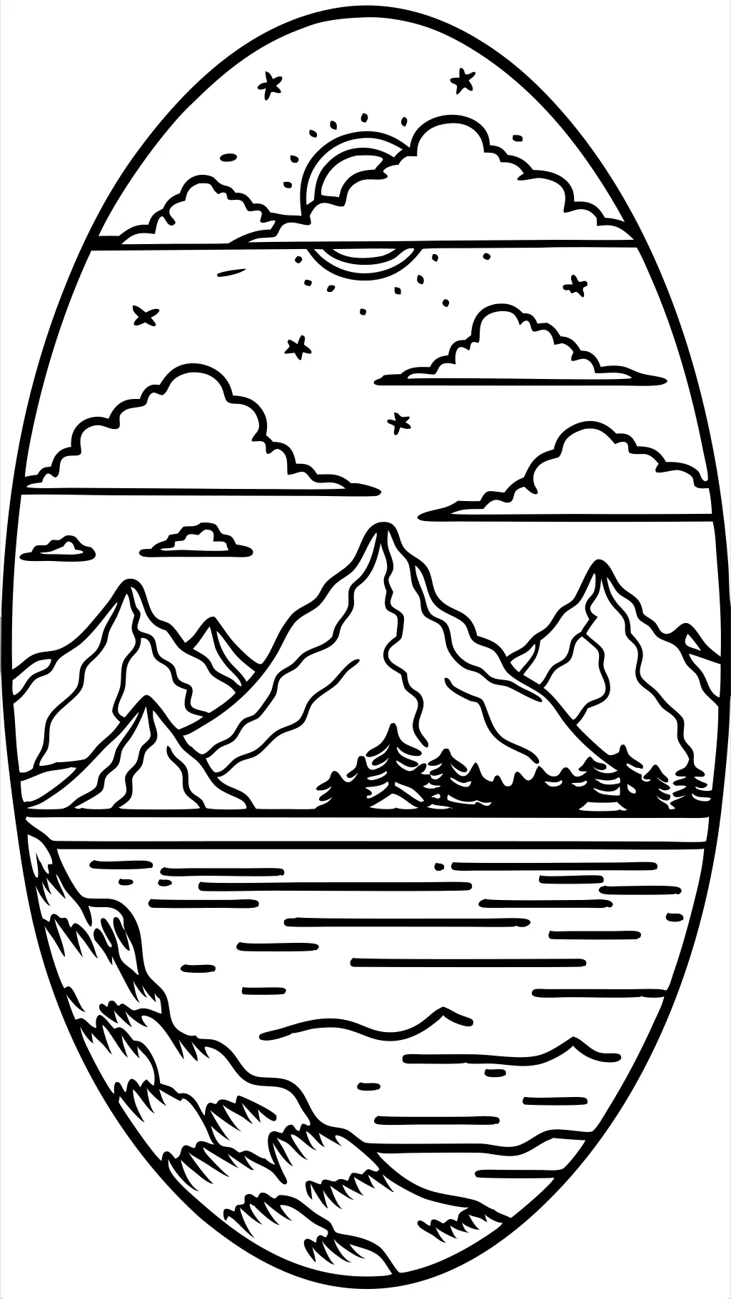 coloring pages of sunsets